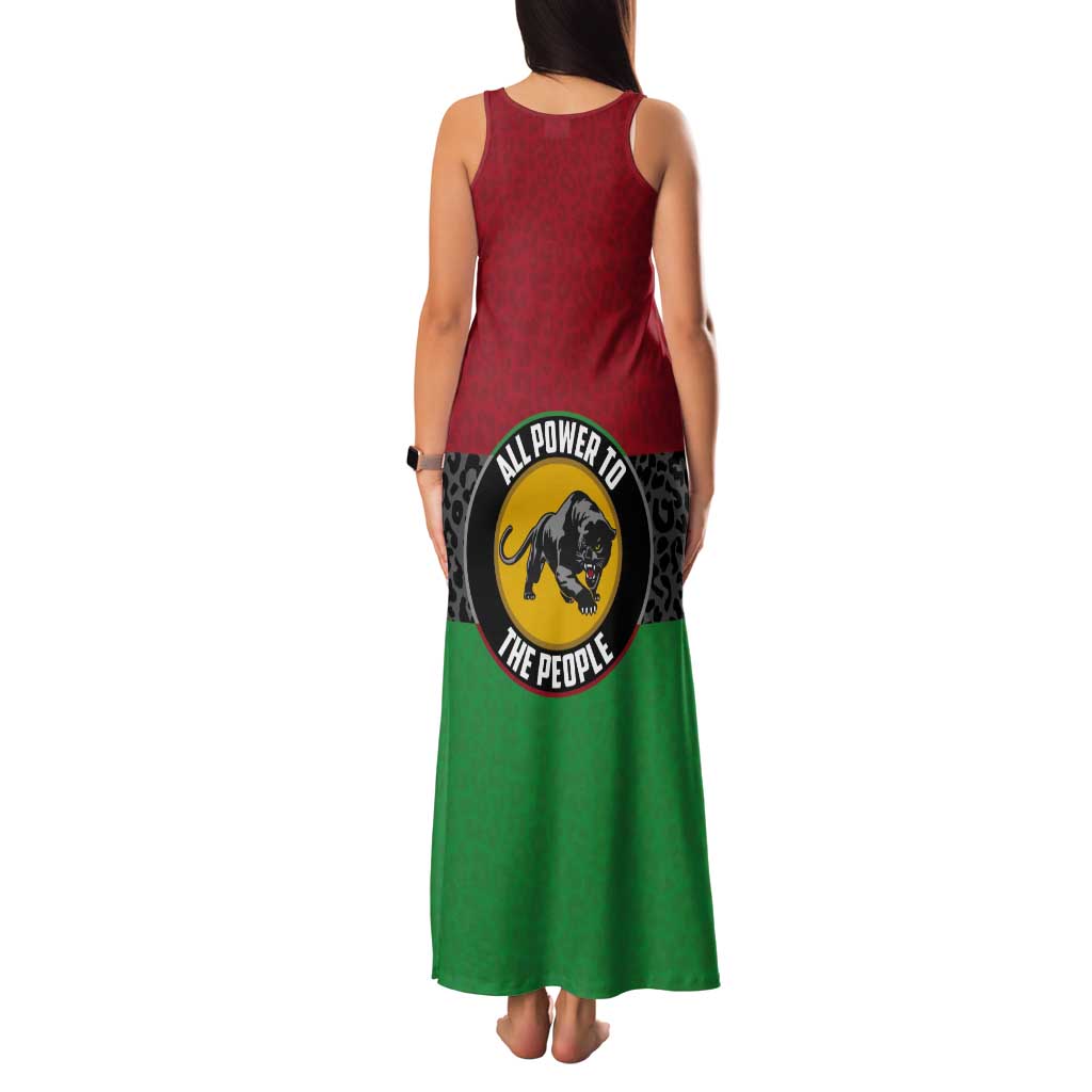 Personalized Pan African Panther Tank Maxi Dress All Power To The People