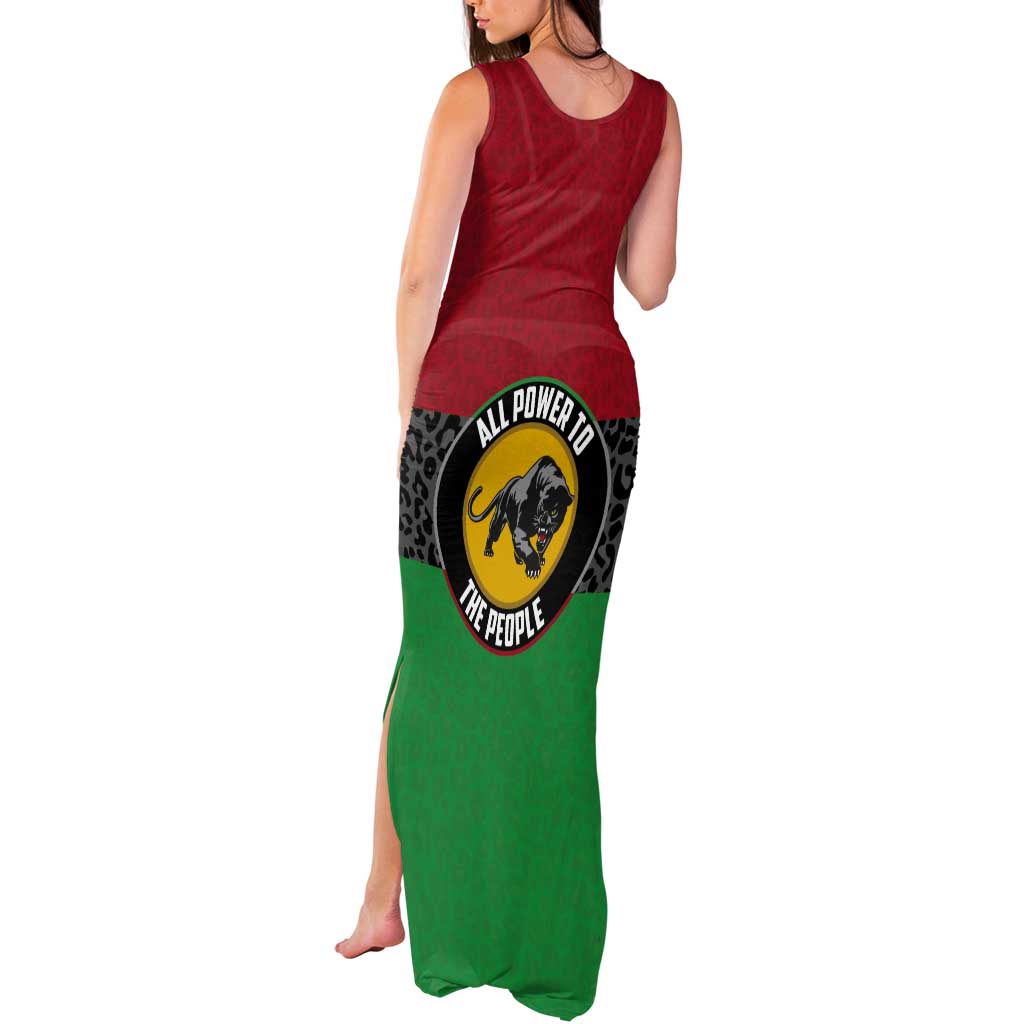 Personalized Pan African Panther Tank Maxi Dress All Power To The People