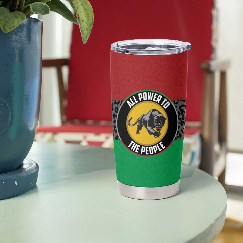 Personalized Pan African Panther Tumbler Cup All Power To The People