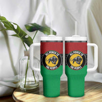 Personalized Pan African Panther Tumbler With Handle All Power To The People