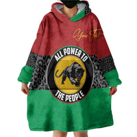 Personalized Pan African Panther Wearable Blanket Hoodie All Power To The People
