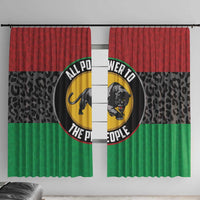 Pan African Panther Window Curtain All Power To The People