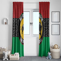 Pan African Panther Window Curtain All Power To The People