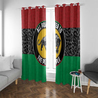 Pan African Panther Window Curtain All Power To The People