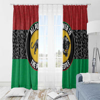 Pan African Panther Window Curtain All Power To The People