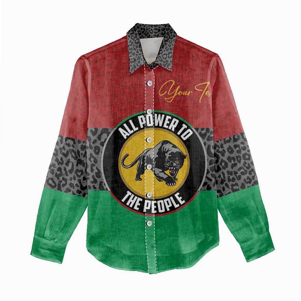 Personalized Pan African Panther Women Casual Shirt All Power To The People