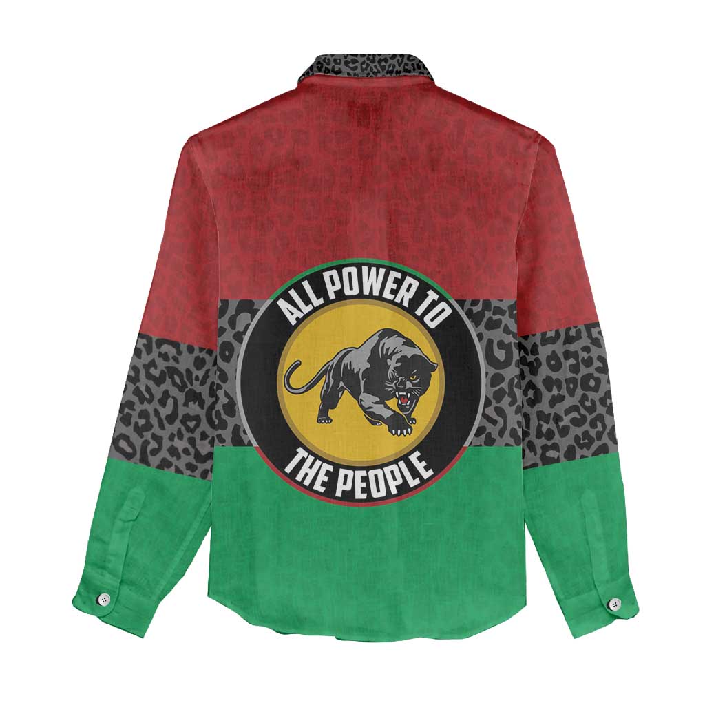 Personalized Pan African Panther Women Casual Shirt All Power To The People
