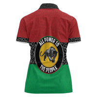 Personalized Pan African Panther Women Polo Shirt All Power To The People