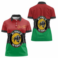 Personalized Pan African Panther Women Polo Shirt All Power To The People
