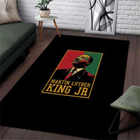 Martin Luther King Jr Area Rug Retro Style