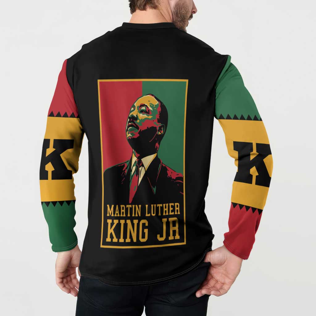 Martin Luther King Jr Button Sweatshirt Retro Style