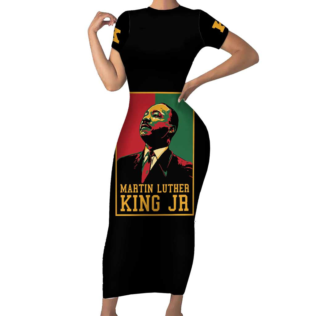 Martin Luther King Jr Family Matching Short Sleeve Bodycon Dress and Hawaiian Shirt Retro Style