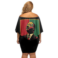 Martin Luther King Jr Off Shoulder Short Dress Retro Style