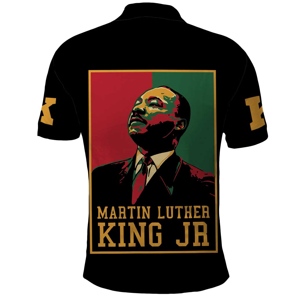 Martin Luther King Jr Polo Shirt Retro Style