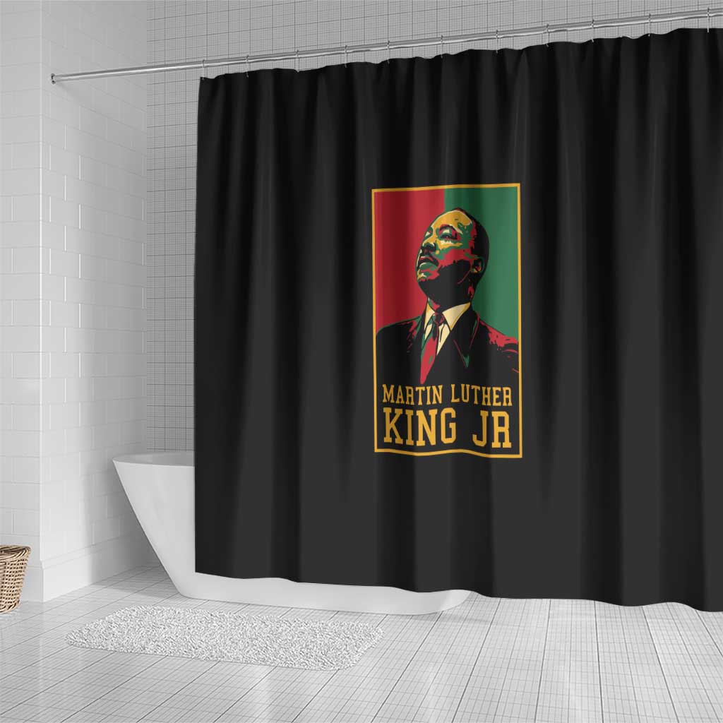 Martin Luther King Jr Shower Curtain Retro Style