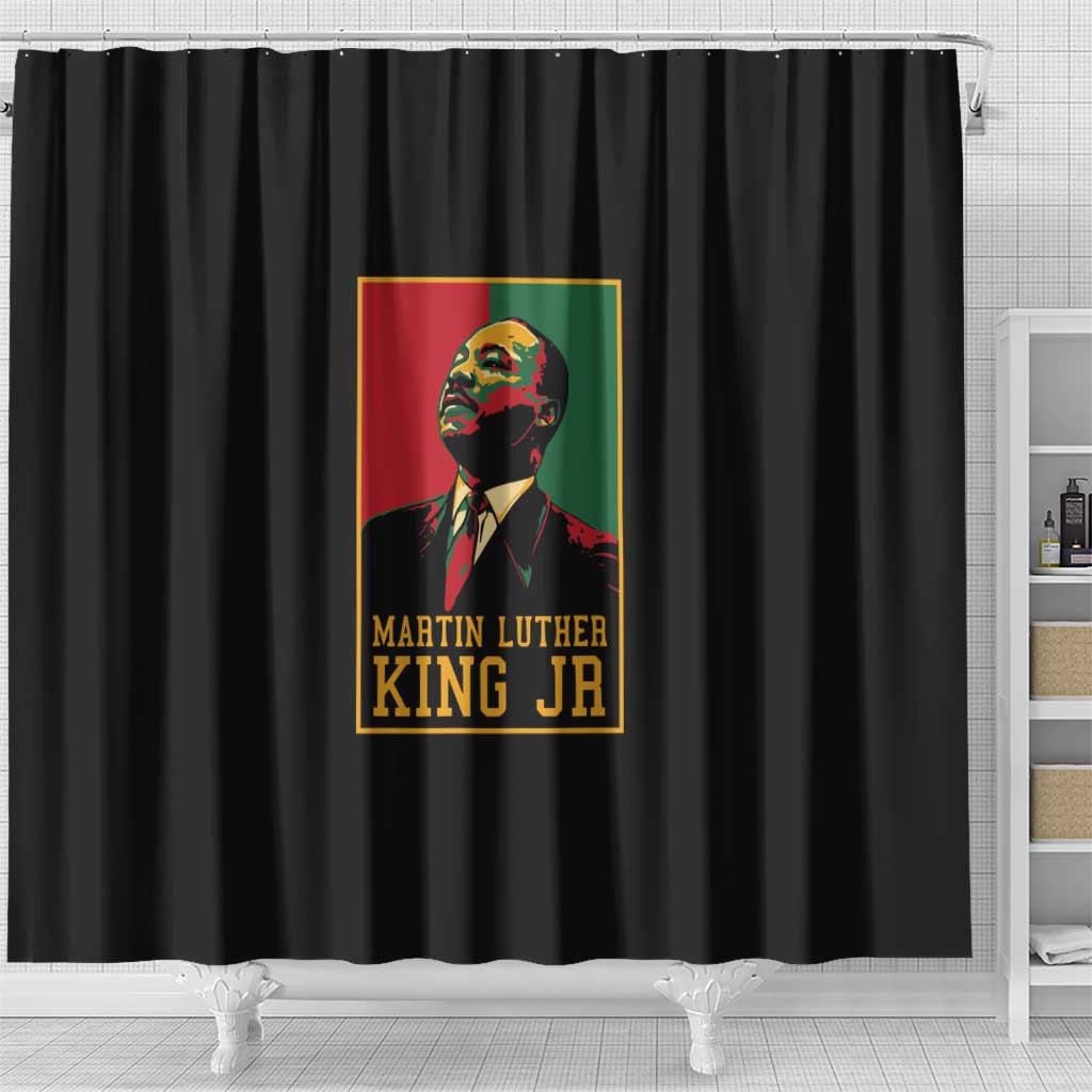 Martin Luther King Jr Shower Curtain Retro Style