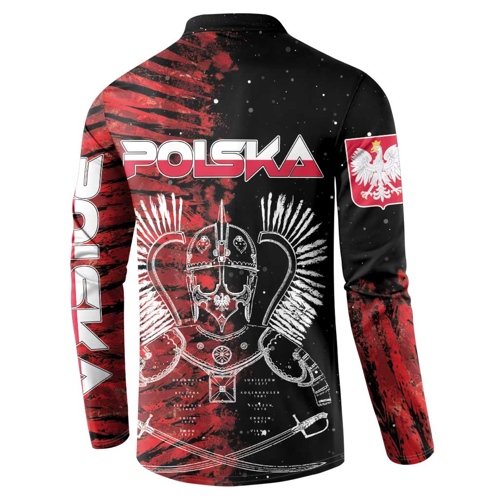 Polish Hussars Polska Button Sweatshirt Poland Coat of Arms