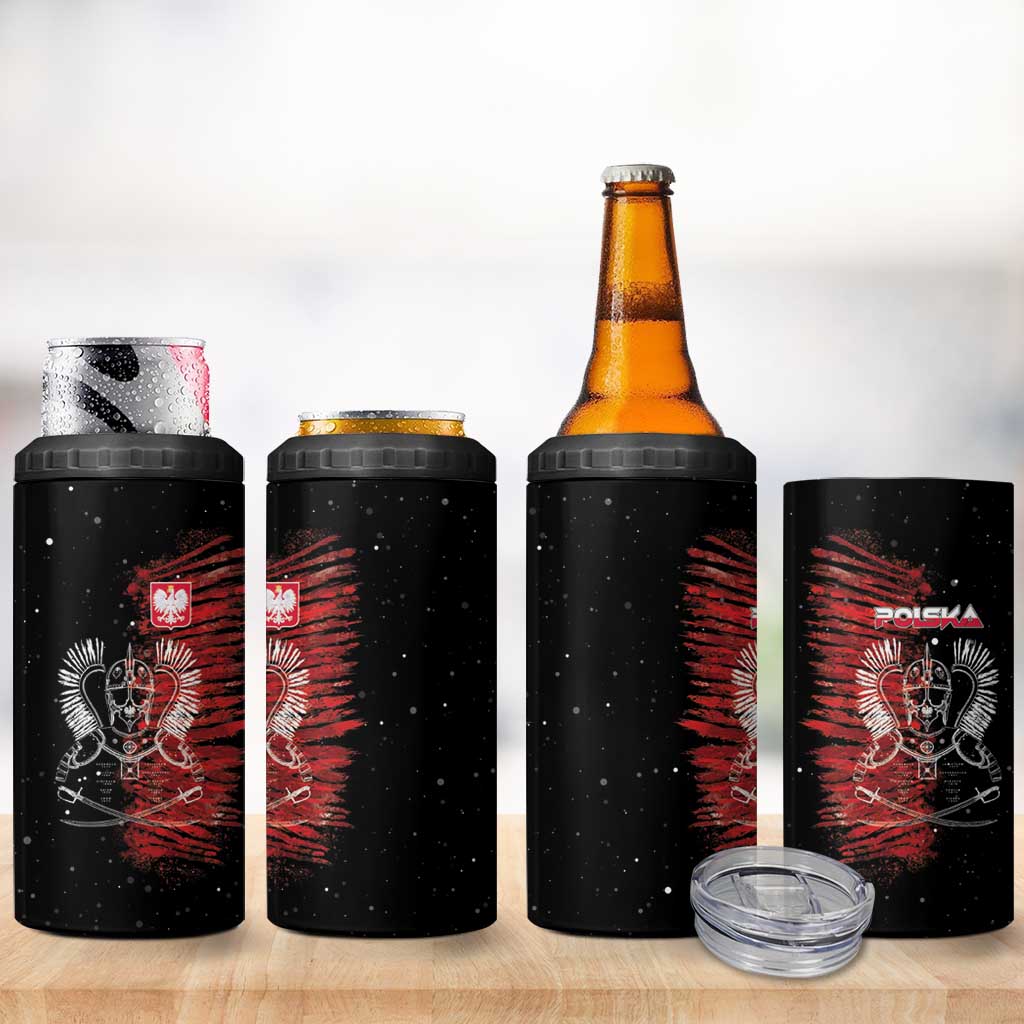Polish Hussars Polska 4 in 1 Can Cooler Tumbler Poland Coat of Arms
