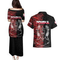 Polish Hussars Polska Couples Matching Puletasi and Hawaiian Shirt Poland Coat of Arms