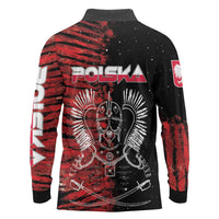 Polish Hussars Polska Long Sleeve Polo Shirt Poland Coat of Arms