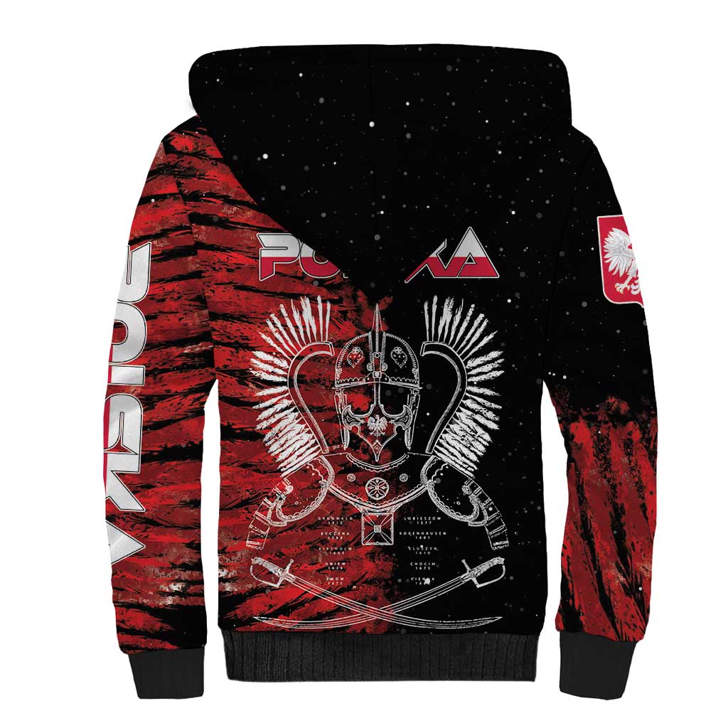 Polish Hussars Polska Sherpa Hoodie Poland Coat of Arms