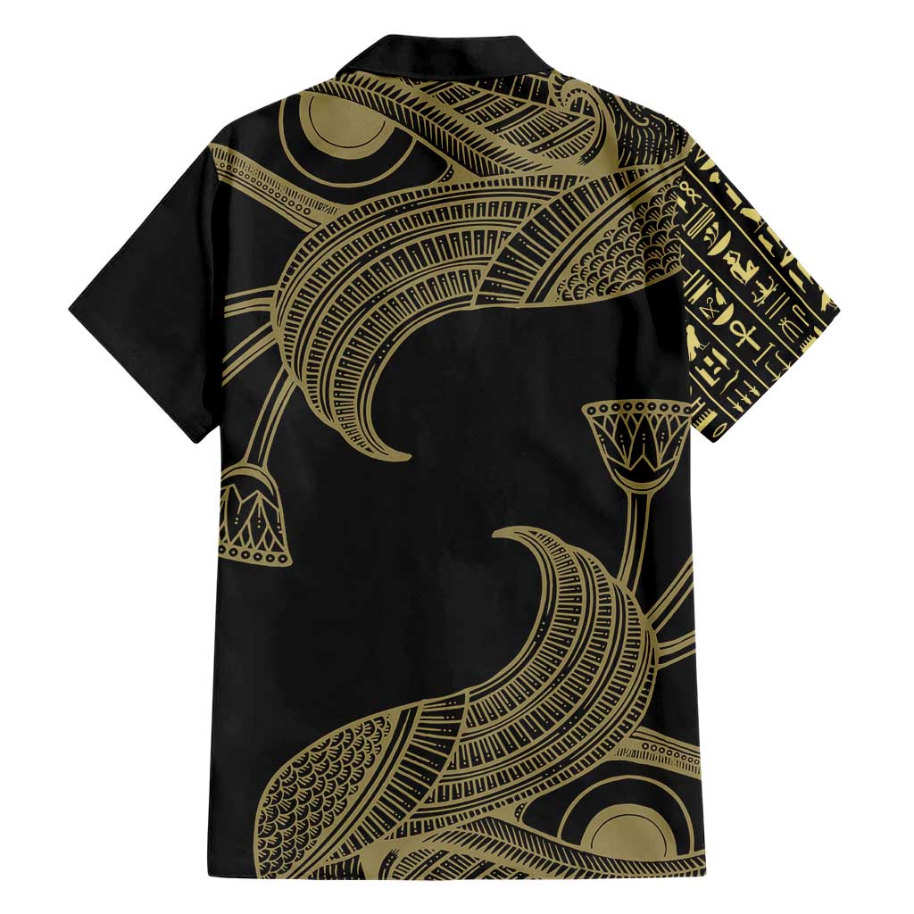 African Family Matching Short Sleeve Bodycon Dress and Hawaiian Shirt Horus Eyes Egyptian God
