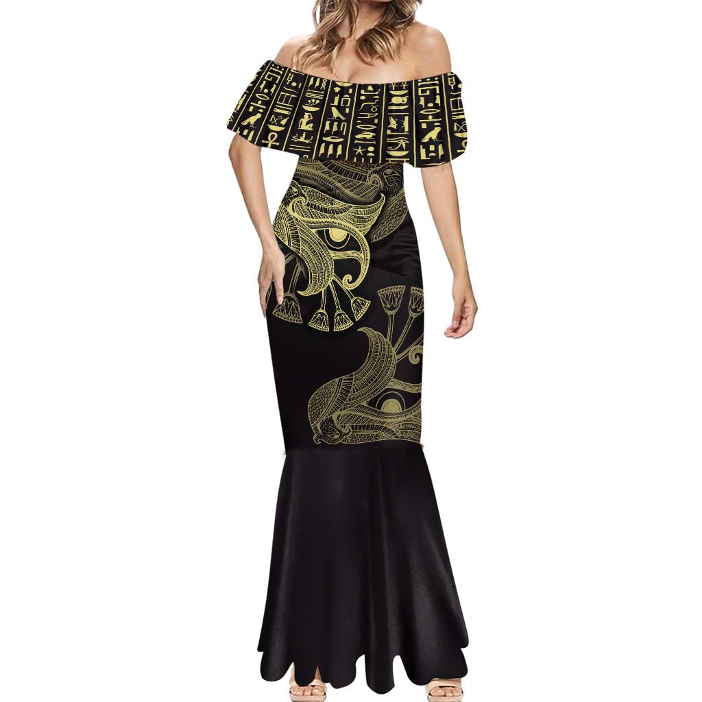 African Mermaid Dress Horus Eyes Egyptian God