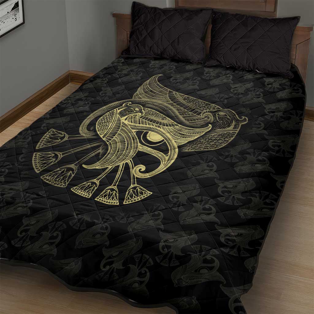 African Quilt Bed Set Horus Eyes Egyptian God
