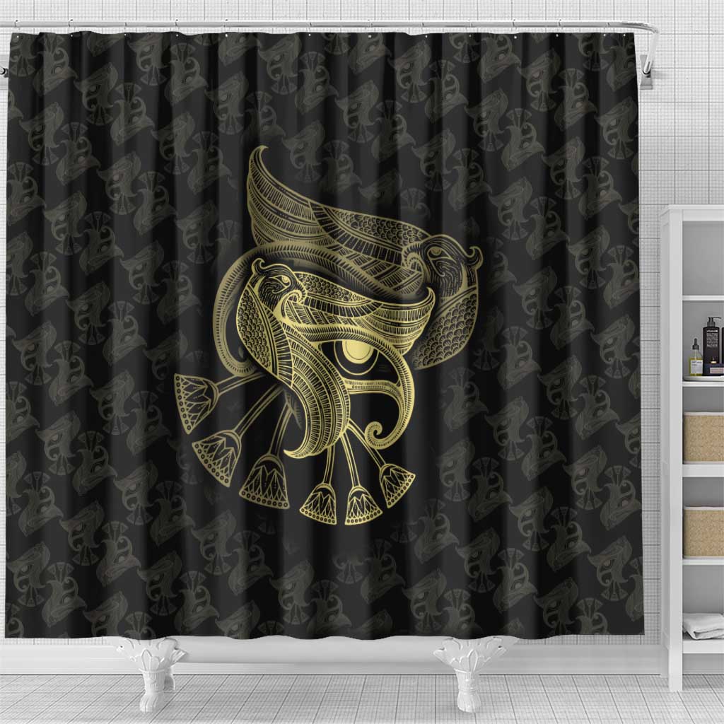 African Shower Curtain Horus Eyes Egyptian God