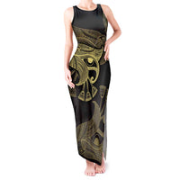 African Tank Maxi Dress Horus Eyes Egyptian God