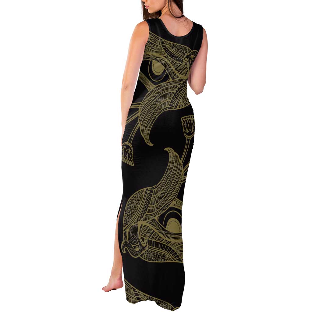 African Tank Maxi Dress Horus Eyes Egyptian God