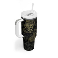 African Tumbler With Handle Horus Eyes Egyptian God