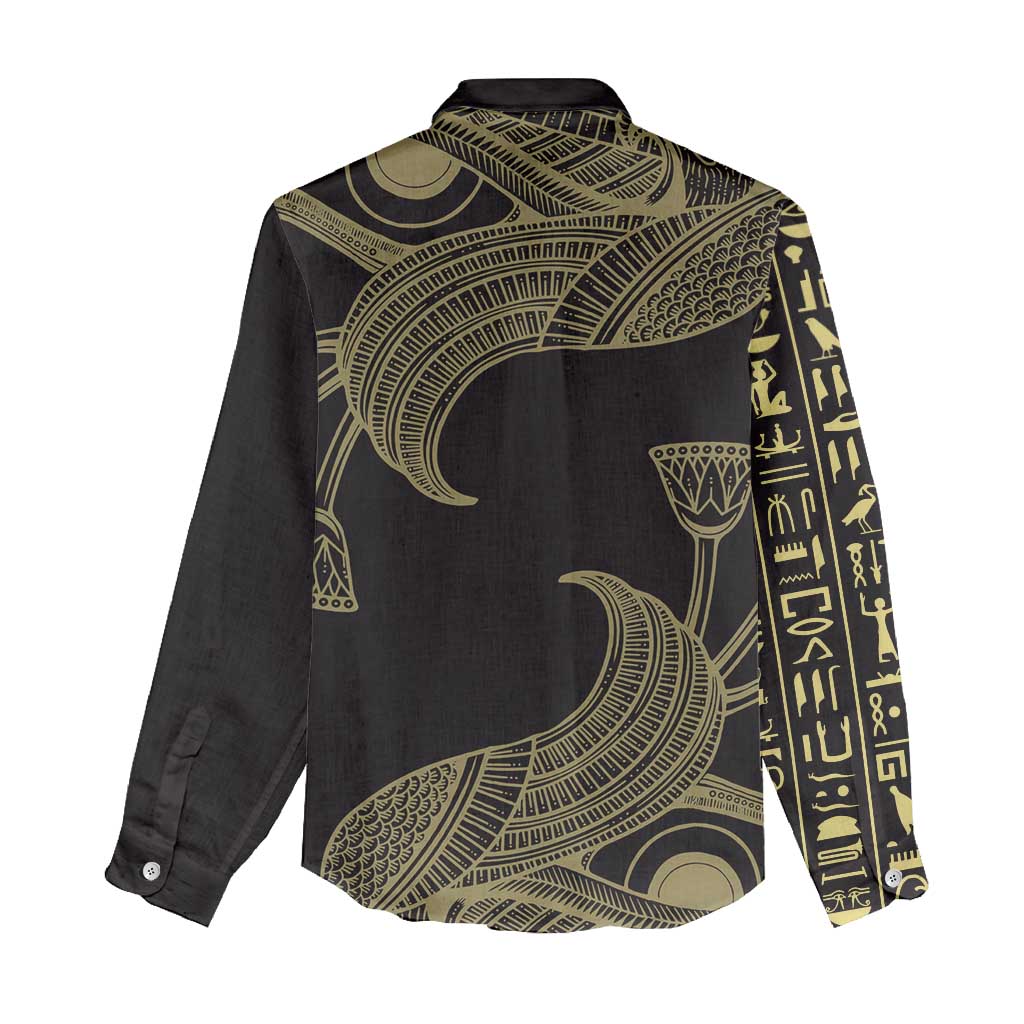 African Women Casual Shirt Horus Eyes Egyptian God