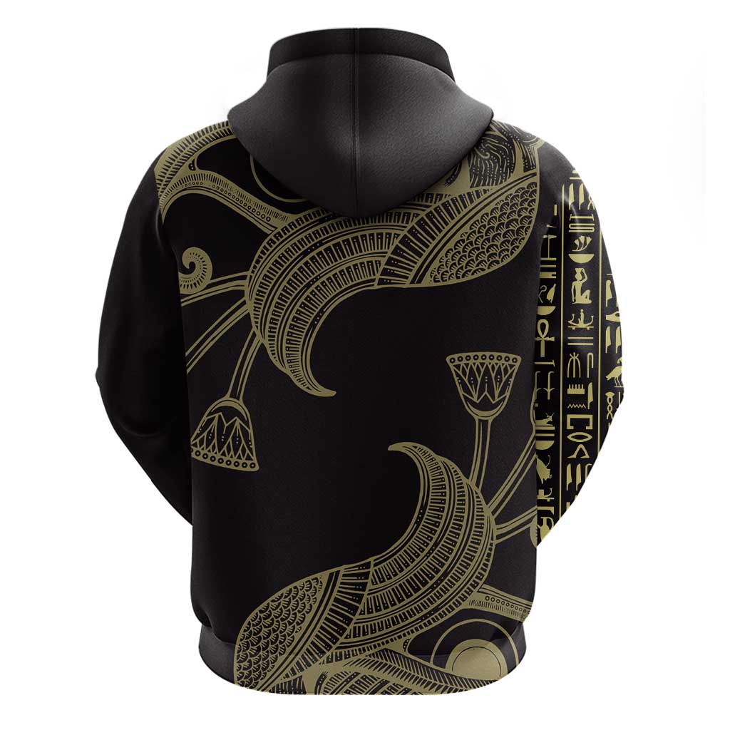 African Zip Hoodie Horus Eyes Egyptian God