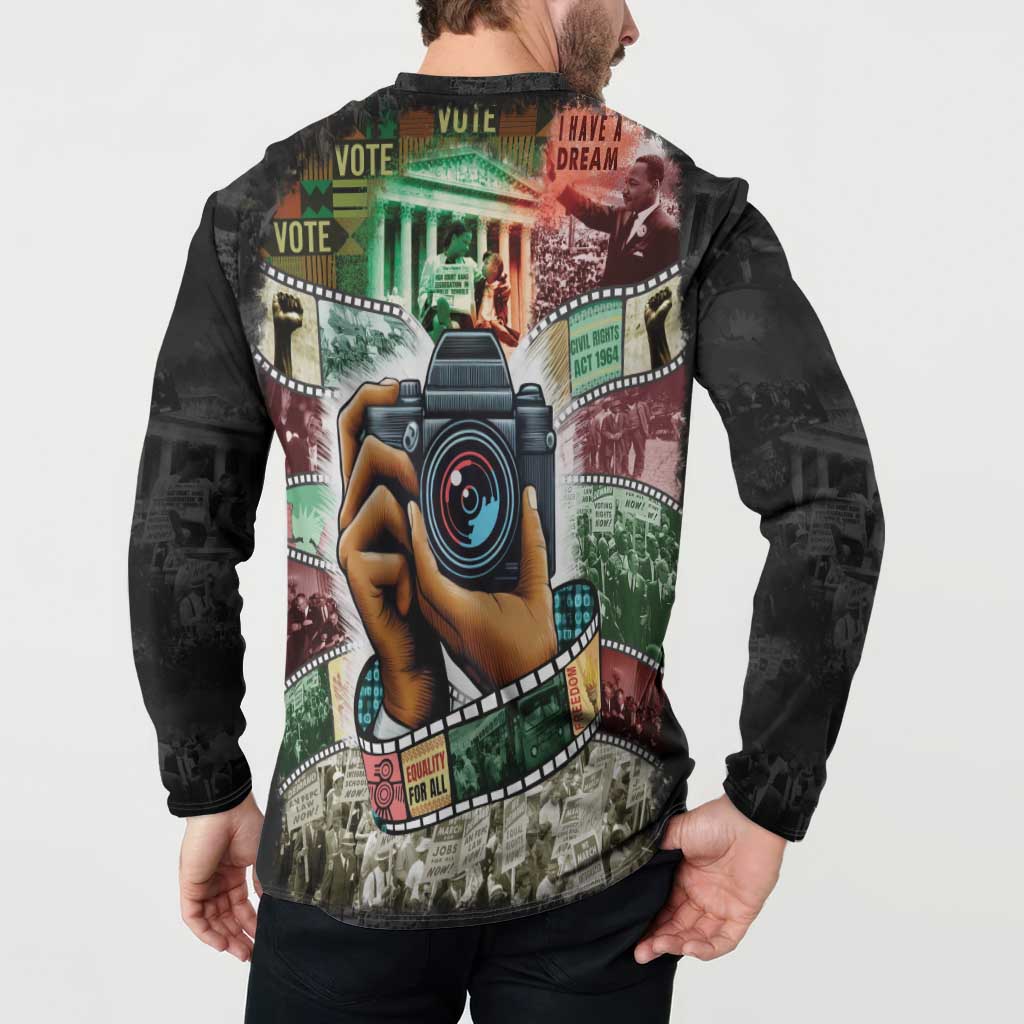 Heritage in Frames Civil Rights Leaders Button Sweatshirt African-American Photography - Wonder Print Shop