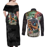 Heritage in Frames Civil Rights Leaders Couples Matching Off Shoulder Maxi Dress and Long Sleeve Button Shirt African-American Photography - Wonder Print Shop