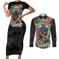 Heritage in Frames Civil Rights Leaders Couples Matching Short Sleeve Bodycon Dress and Long Sleeve Button Shirt African-American Photography - Wonder Print Shop
