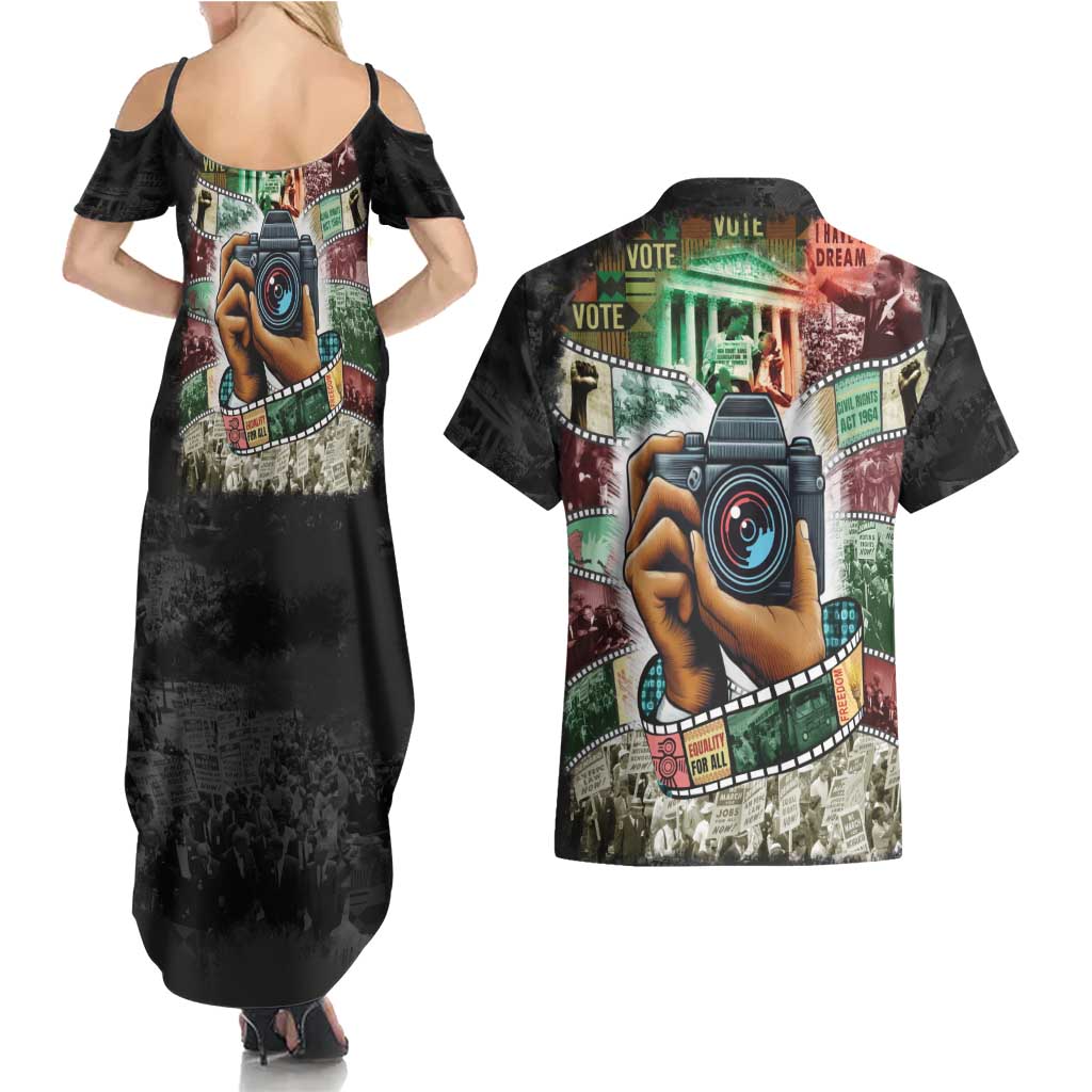 Heritage in Frames Civil Rights Leaders Couples Matching Summer Maxi Dress and Hawaiian Shirt African-American Photography - Wonder Print Shop