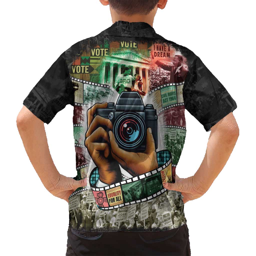 Heritage in Frames Civil Rights Leaders Family Matching Long Sleeve Bodycon Dress and Hawaiian Shirt African-American Photography - Wonder Print Shop