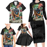 Heritage in Frames Civil Rights Leaders Family Matching Long Sleeve Bodycon Dress and Hawaiian Shirt African-American Photography - Wonder Print Shop