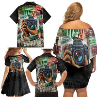Heritage in Frames Civil Rights Leaders Family Matching Off Shoulder Short Dress and Hawaiian Shirt African-American Photography - Wonder Print Shop
