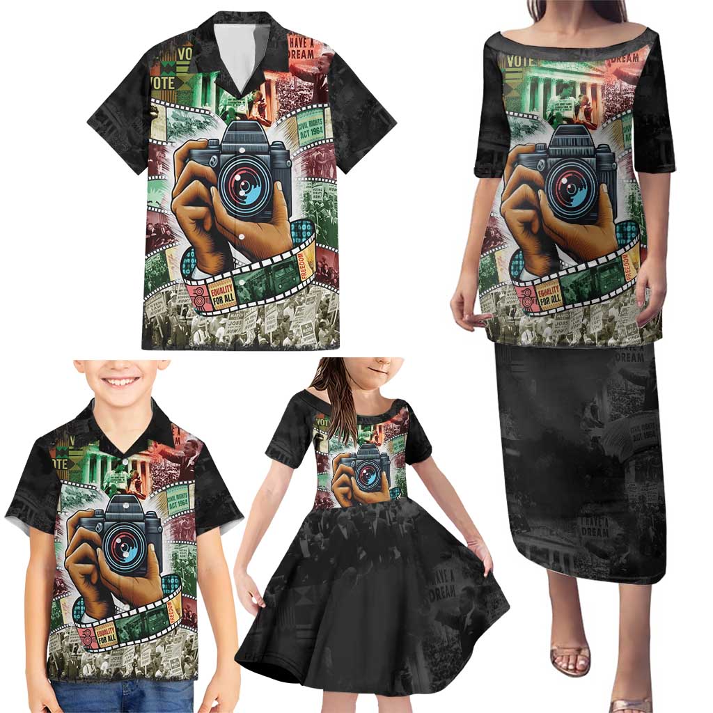 Heritage in Frames Civil Rights Leaders Family Matching Puletasi and Hawaiian Shirt African-American Photography - Wonder Print Shop