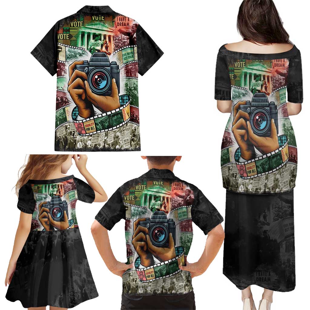 Heritage in Frames Civil Rights Leaders Family Matching Puletasi and Hawaiian Shirt African-American Photography - Wonder Print Shop