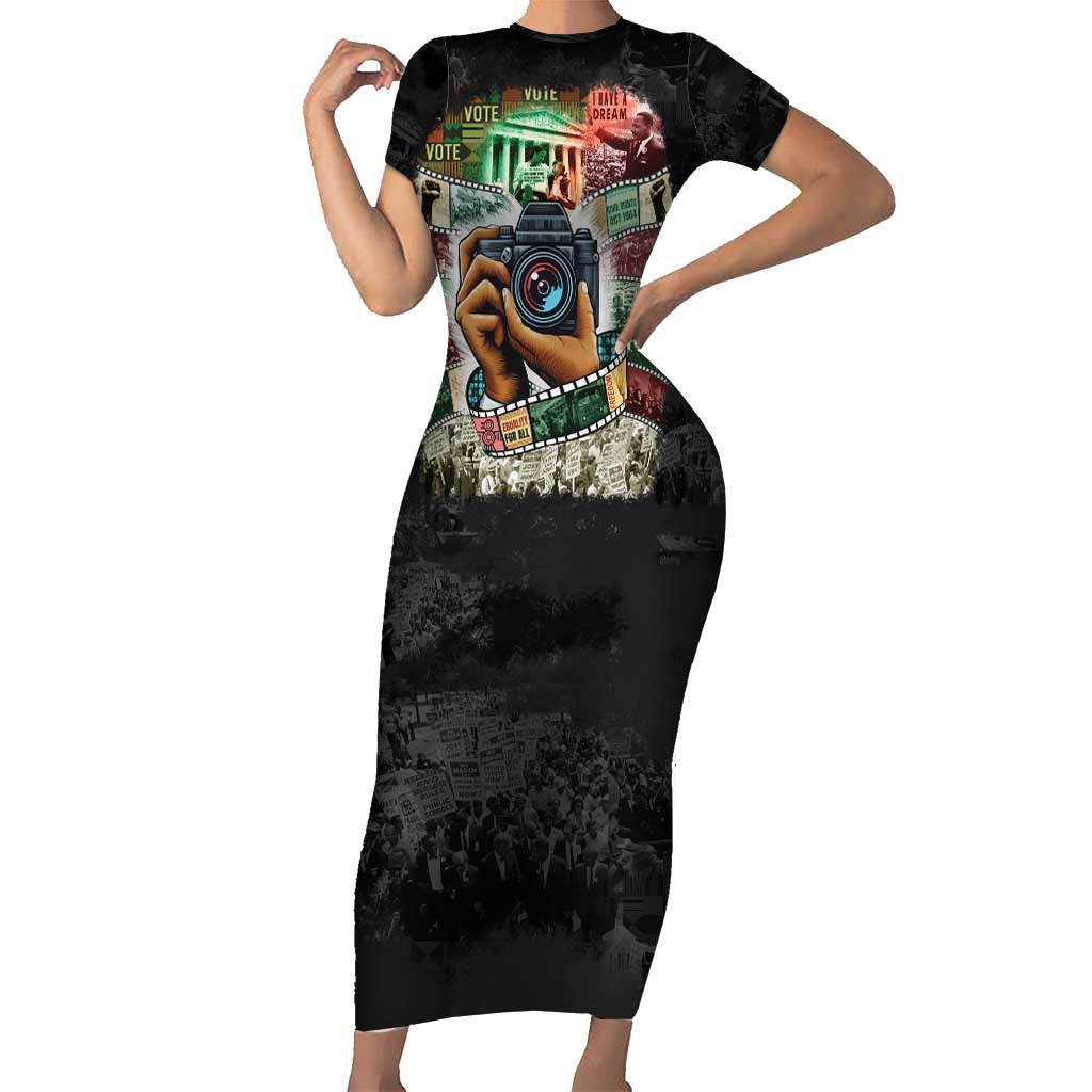 Heritage in Frames Civil Rights Leaders Family Matching Short Sleeve Bodycon Dress and Hawaiian Shirt African-American Photography - Wonder Print Shop