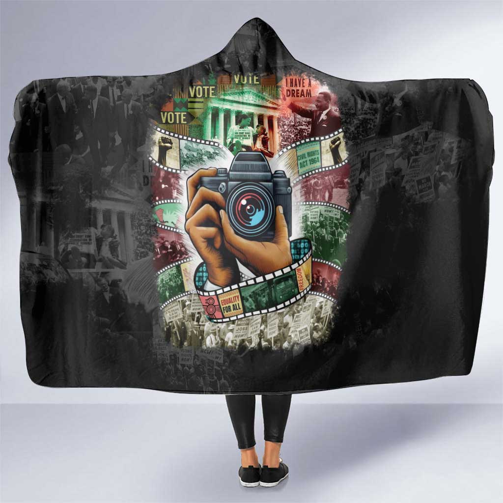 Heritage in Frames Civil Rights Leaders Hooded Blanket African-American Photography