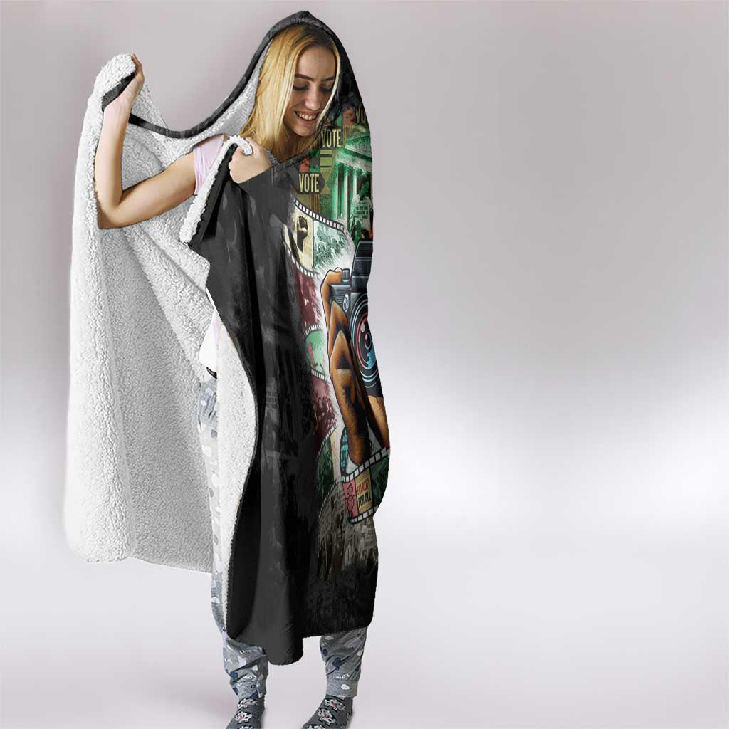 Heritage in Frames Civil Rights Leaders Hooded Blanket African-American Photography