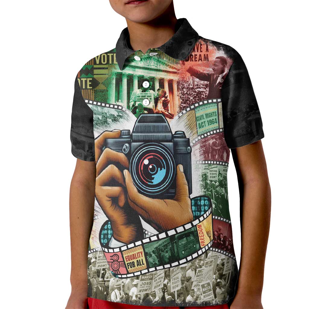 Heritage in Frames Civil Rights Leaders Kid Polo Shirt African-American Photography - Wonder Print Shop