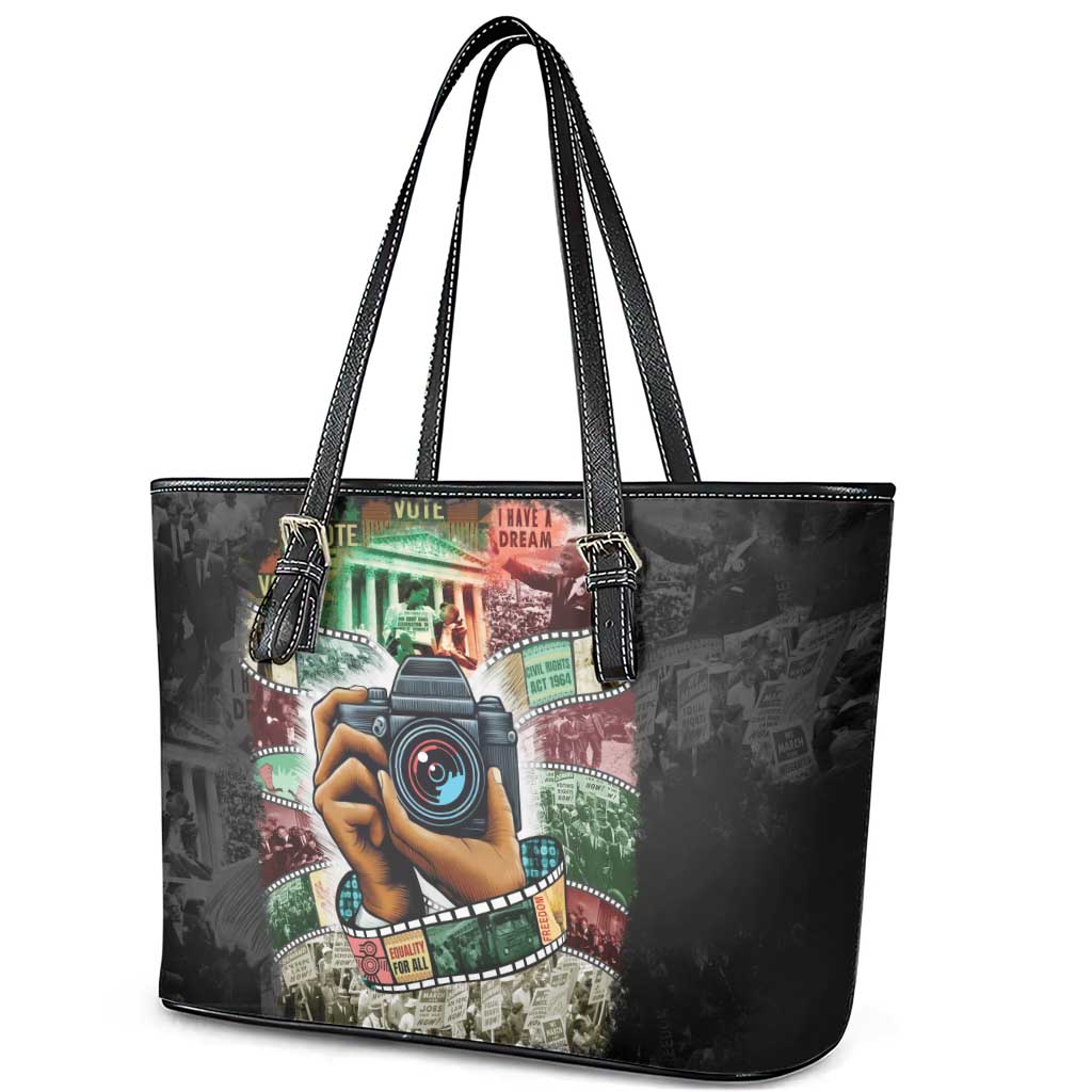 Heritage in Frames Civil Rights Leaders Leather Tote Bag African-American Photography - Wonder Print Shop