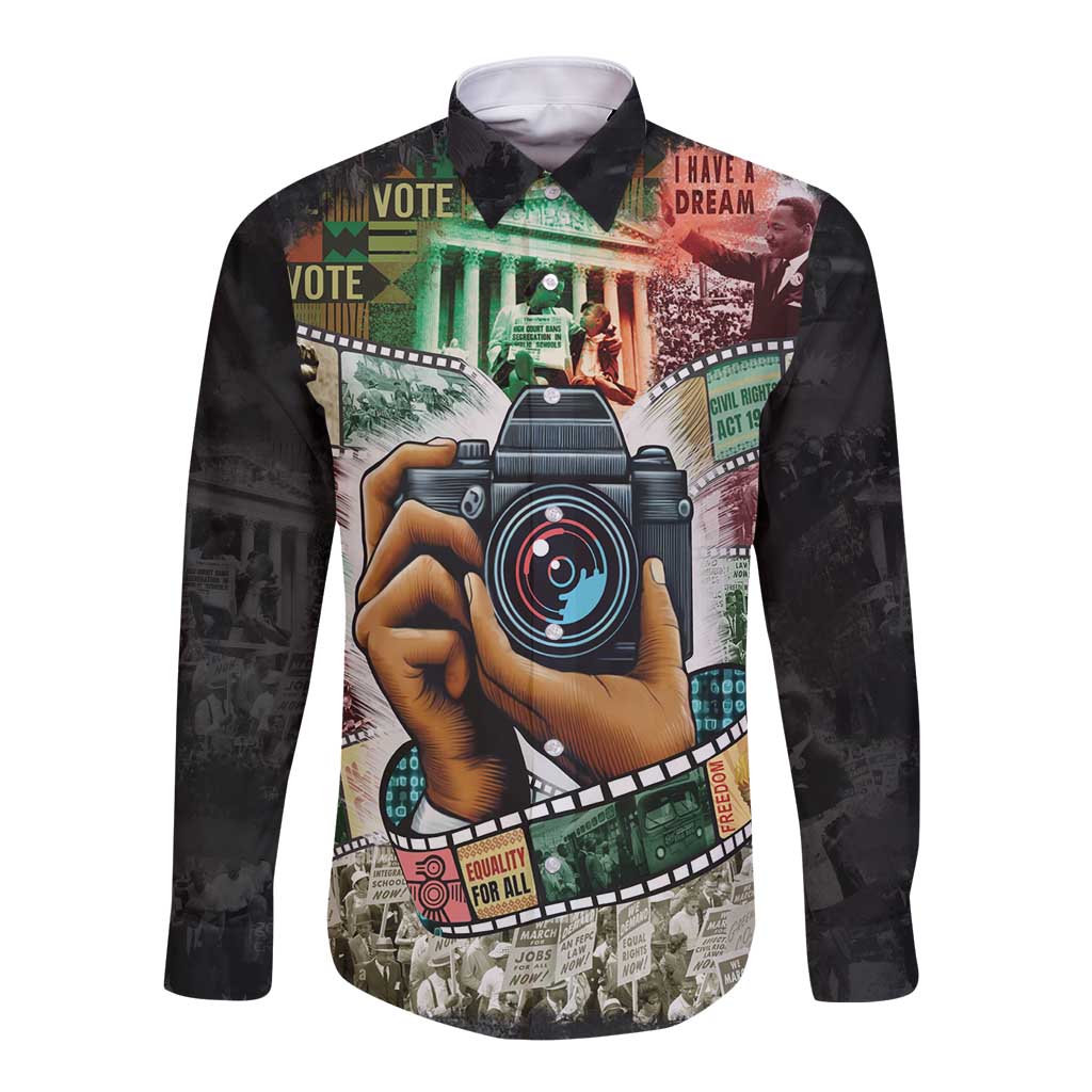 Heritage in Frames Civil Rights Leaders Long Sleeve Button Shirt African-American Photography - Wonder Print Shop