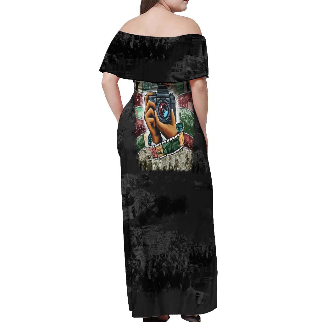 Heritage in Frames Civil Rights Leaders Off Shoulder Maxi Dress African-American Photography - Wonder Print Shop